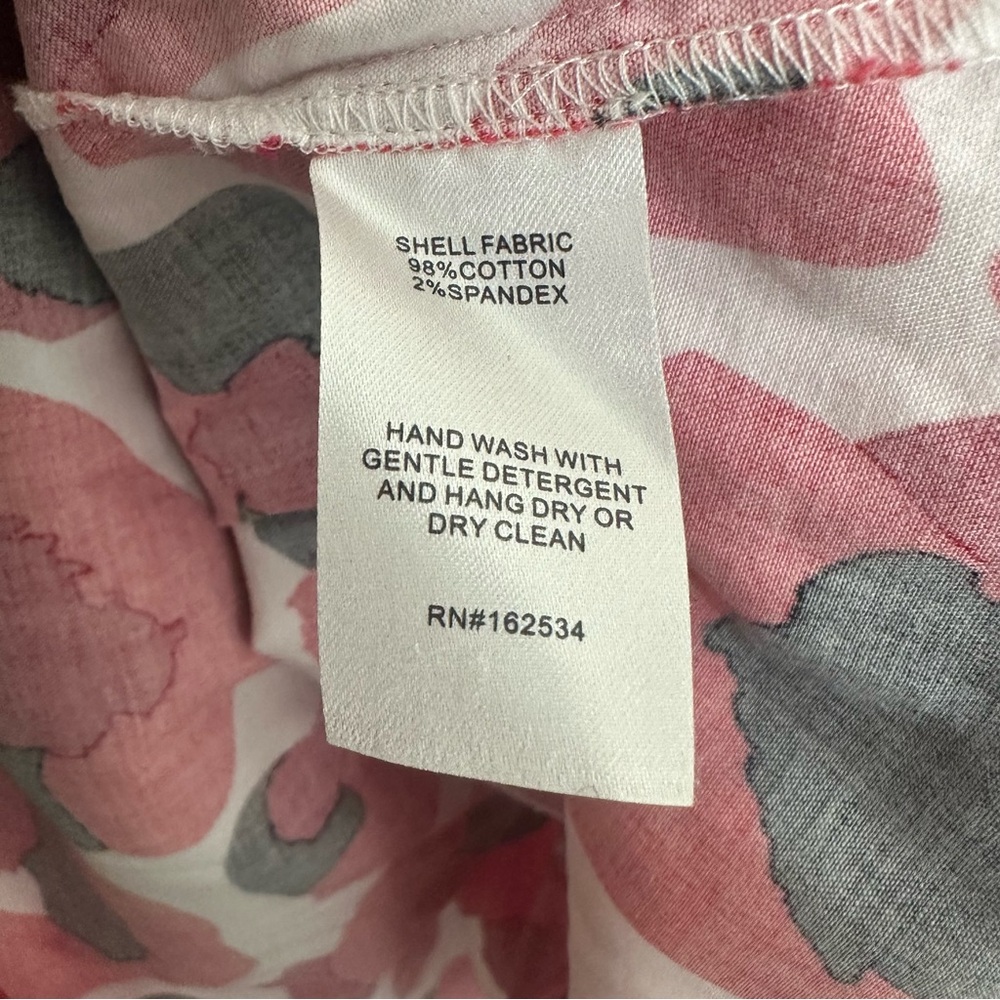 Emily McCarthy Stella Top Red and Black Abstract‎ Floral Print Blouse size Small - Picture 4 of 6